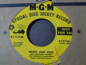 DEMO DJ-THE SHEPHERD SISTERS-HEART AND SOUL-MGM - Picture 1 of 2