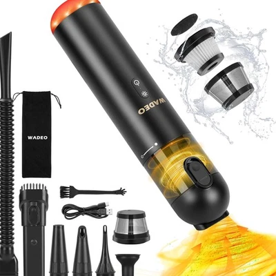 Mini Handheld Staubsauger Akku 14kPa 6-in-1 Car & Haushalt Portable Licht - Bild 1 von 4