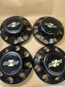 NOS 1988-2010 Chevy Center Cap 2500 3500 8 Lug Rim Cap Hub Cover BLACK  OEM - Picture 1 of 9