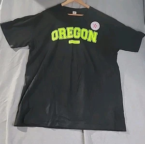 Oregon Ducks T-Shirt Mens XXL Black Neon Green OREGON Graphic Short Sleeve - Picture 1 of 3
