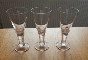 Set of 3 Glass Dartington Spark Water Goblets - All Signed - 8" Tall - Picture 1 of 6