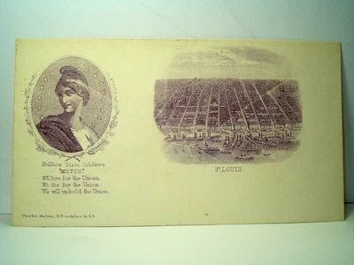 Civil War BULLION STATE SOLDIERS Patriotic CHARLES MAGNUS ST. LOUIS Cover - Image 1 of 2