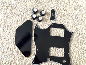 LEFT HANDED EPIPHONE SG PICKGUARD BACK PLATE TRUSS ROD COVER AND KNOBS - Picture 1 of 3