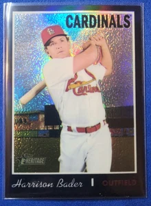 MLB - Harrison Bader - Black Refractor THC-282 - 70/70 - 2019 Topps Heritage - Picture 1 of 2