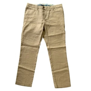 Pantaloni chino uomo Tommy Bahama 36x32* lino misto poli marrone chiaro - Foto 1 di 6
