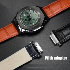 Fit For Casio G-Shock Farmhouse Oak Octagon GM-2100 GA-2100 Watch Strap Leather - Picture 1 of 50