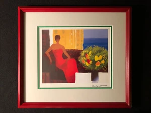 "Interieur" by Emile Bellet - Framed Seriolithograph w/certificate,Vibrant Color - Picture 1 of 8