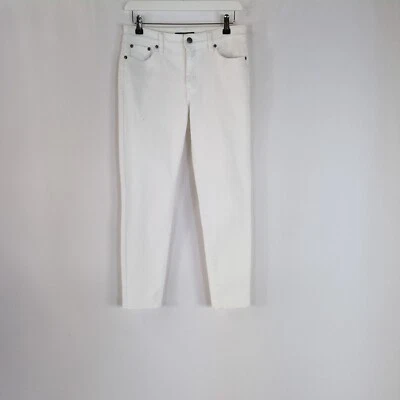 Lauren by Ralph Lauren White Jeans Trousers Premier Skinny Ankle Stretch  4 UK 8 - Image 1 of 4