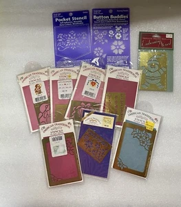 Lot American Traditional Miniature Solid Brass Stencils Designs Crafting See - Picture 1 of 8