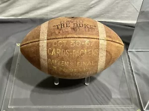 THORP OFICIAL NFL Fútbol EL DUQUE Juego Usado PACKERS CARDINALS 30 Octubre 1967 - Imagen 1 de 21