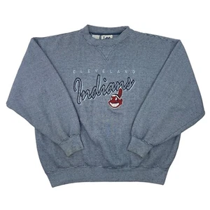 Vintage Lee Sport Cleveland Indians Mens Sweatshirt Size L Embroidered Script - Picture 1 of 7