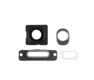 CHAPAS FIJACION LENTE CAMARA CONECTOR JACK PARA IPHONE 5S blanco