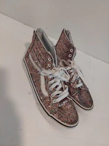 Scarpe stringate alte Vans Off The Wall da donna taglia 6,5 glitterate iridescenti - Foto 1 di 9