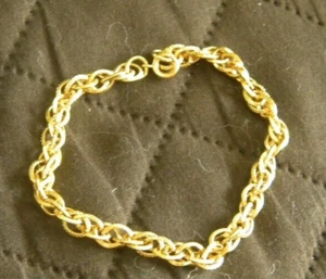 Vintage Gold Tone 8" Ankle Bracelet Preowned - Picture 1 of 1