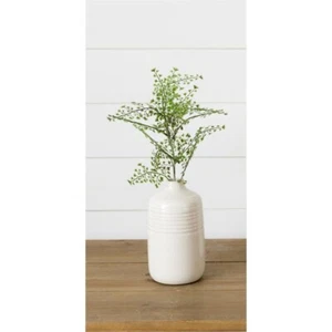 Cream Crackled 8" H Stoneware Vase - Picture 1 of 1