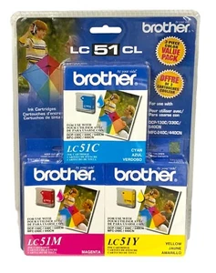BROTHER LC 51 CL Inkjet CARTRIDGE Set New Factory Sealed - Picture 1 of 2
