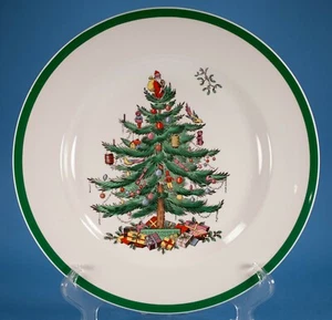 Spode Christmas Tree Green Dinner Plate 10 3/4" England - Picture 1 of 5