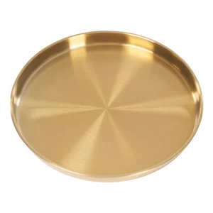 6pcs 12.2 In Stainless Steel Serving Tray Round Decorative Ottoman Platter Trays - Picture 1 of 21