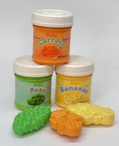 Fisher Price Babynahrung Gläser Erbsen Karotten Bananen Mahlzeiten 3er Set - Bild 1 von 2