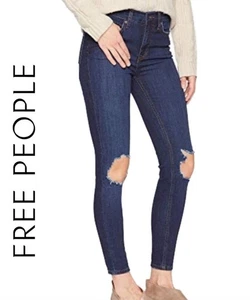 Free People Busted Knee Distressed Skinny Jeans – Size 28 - Picture 1 of 10