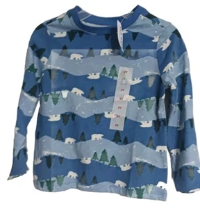NWT Old Navy Boys Polar Bear Tee Size 4T Toddler Long Sleeve Top - Picture 1 of 4