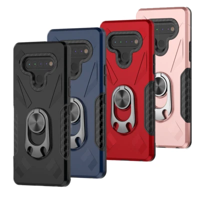 Funda híbrida a prueba de golpes con soporte magnético para LG K51 grado militar Foto 1 de 4