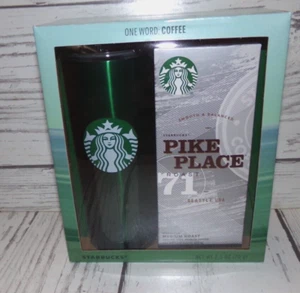 Starbucks 20 oz Stainless Steel Tumbler Cup Pike Place Coffee 2.5 oz New 1 Word - Picture 1 of 1