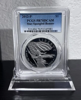 2012-P Silver Dollar Proof - Star Spangled Banner PCGS PR70DCAM PF70 2012 P PR70 - Image 1 of 4