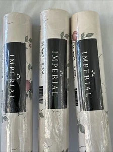 Imperial Wallpaper Green Leaf With Fruit 3 Rolls 56.0sqft Per Roll Straight - Picture 1 of 8