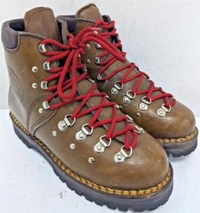 LICO MADE IN ITALY BROWN LEATHER VIBRAM SOLE BOOTS, UK6 US7 EU40, K566 - Picture 1 of 12