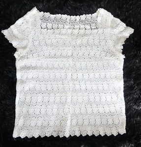 Vintage Soviet Union Lace Top – Sheer, Sexy, and Rare Crochet Blouse - Picture 1 of 6