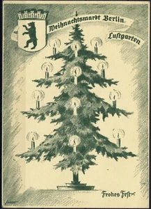Postal foto Imperio alemán, 1936. Mercado de Navidad Berlín Lustgarten - Imagen 1 de 2