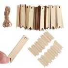 50pcs/set Rectangle Gift Party Favor Scrapbooing Wedding Wooden Tags Rope
