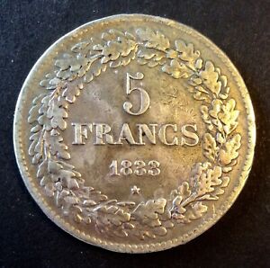 Belgique - Léopold Ier -  Monnaie de  5 Francs 1833 en Argent - Pos.B