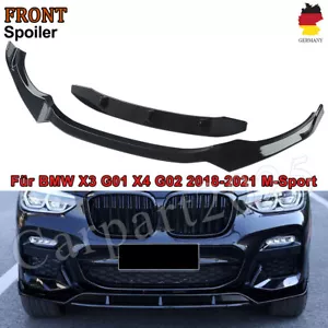 Für BMW X3 G01 X4 G02 Pre-LCI MP Optik Frontspoiler Spoilerschwert glanz Schwarz - Bild 1 von 13