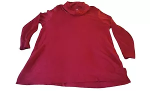 J.Jill Women's XL Red Pima Cowl Tunic Sweater - Picture 1 of 9