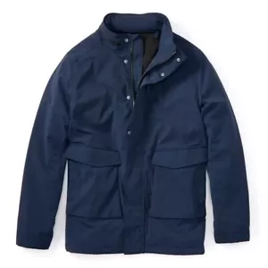 PROOF Field Jacket Insulated Water Resistant Coat in Navy x Huckberry Md $175 - Picture 1 of 16