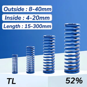 TL Light Load Duty Compression Die Spring, 8-40mm Diameter & Up To 300mm Long - Picture 1 of 3