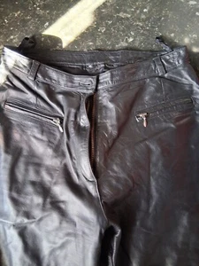 Leder Jeans , Lederhose, Damen Größe 38, schwarz, echtes Leder - Bild 1 von 13