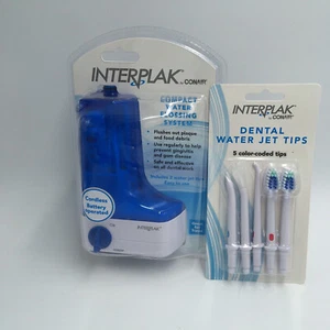 Sistema compacto de hilo dental de agua Interplak by Conair batería inalámbrica + 5 puntas NUEVO - Imagen 1 de 2