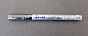 Pilot Silver Metallic Contrast Outline Marker Pens EF Rare - Picture 1 of 10
