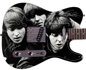 THE BEATLES Autographed Photo Guitar - Picture 1 of 3