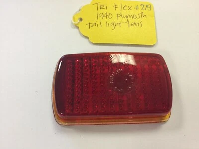 Tri-Flex Rectangle Glass Tail light Lens No.279 Fits 1940 Plymouth Foto 1 de 3