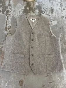 NUEVO SIN ETIQUETAS Chaleco Joseph Abboud Para Hombres Talla XL Marrón Espiga Tweed Mezcla de Lana NUEVO - Imagen 1 de 8