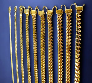 10K Yellow Gold SOLID Miami Cuban Link Necklace Bracelet Chain 2mm-11mm 7"-30" - Picture 1 of 13