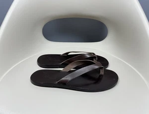 Ancient Greek Sandals Solon Handmade in Greece Y-shaped Slides Size 42 US 9 UK 8 - Picture 1 of 8