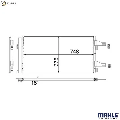 CONDENSER AIR CONDITIONING AC 363 000S FOR PEUGEOT MANAGER/Bus/Van BOXER  FIAT - Image 1 of 4