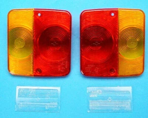 2 lentes de repuesto Radex para 4 funciones pequeñas luces traseras lámpara de remolque - Imagen 1 de 1