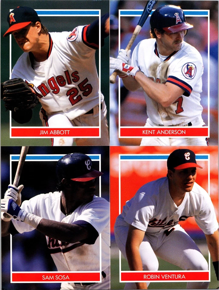 STICKER SET - Anaheim Angels Chicago White Sox Sammy Sosa Jim Abbott R. Ventura - Image 1 of 1