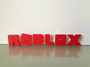 Roblox Ornamentale Retro Display Logo Da Collezione Testo Memorabilia Supporto Giocattoli Fig - Foto 1 di 2